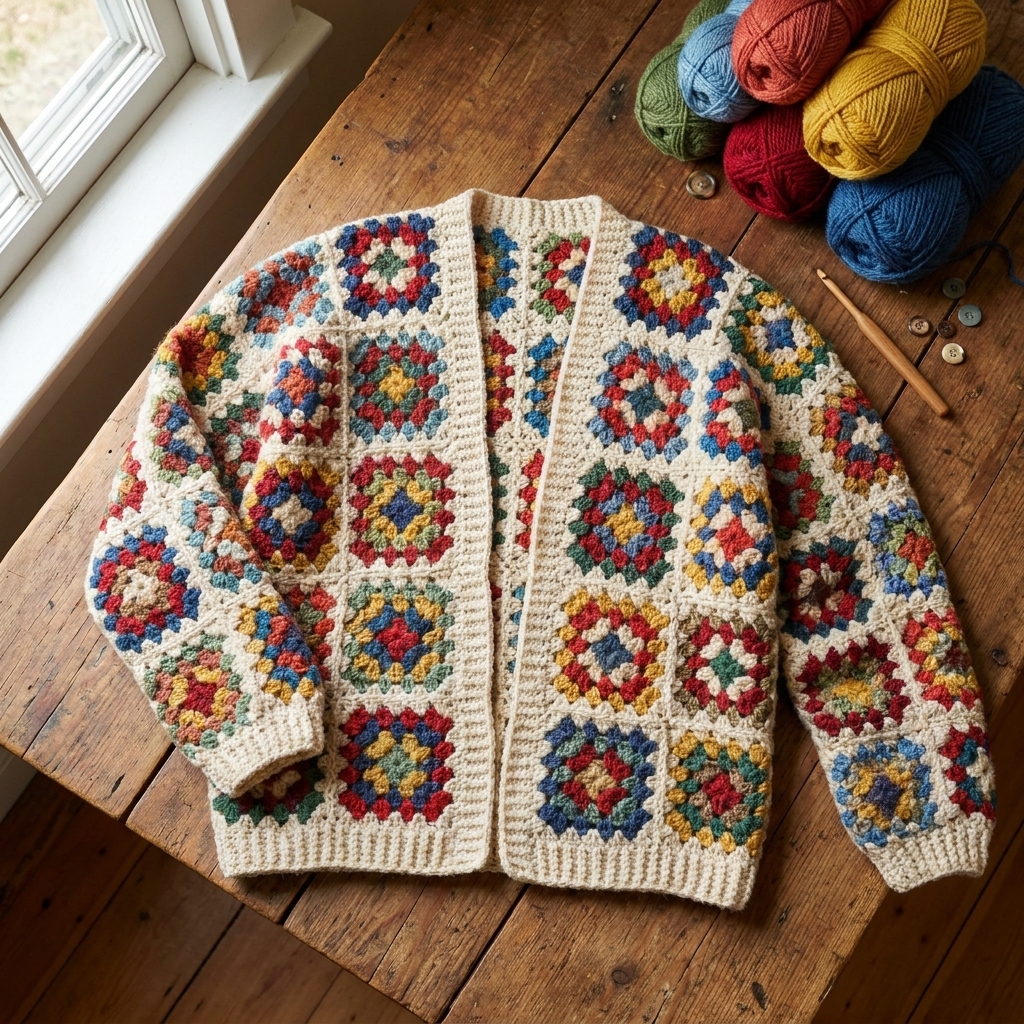 Your First Granny Square Cardigan