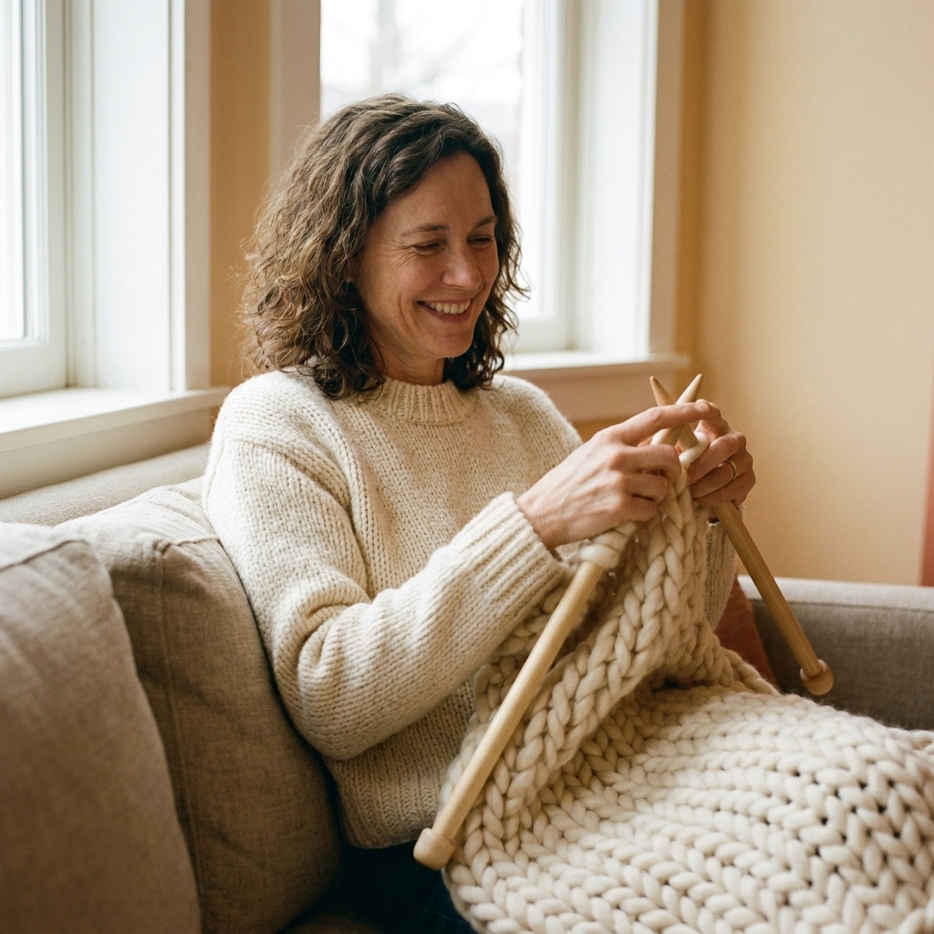 Knit a Chunky Blanket in One Weekend